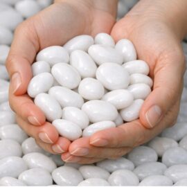 White polished pebbles bring a clean, modern look to outdoor and indoor spaces. In gardening, they are commonly used for pathways, garden borders, pot toppers, and water features, where their bright color helps reflect light and highlight surrounding plants. They also assist with moisture retention and weed suppression when used as ground cover. In building and landscaping projects, white pebbles are ideal for decorative concrete, exposed aggregate finishes, and minimalist design elements.